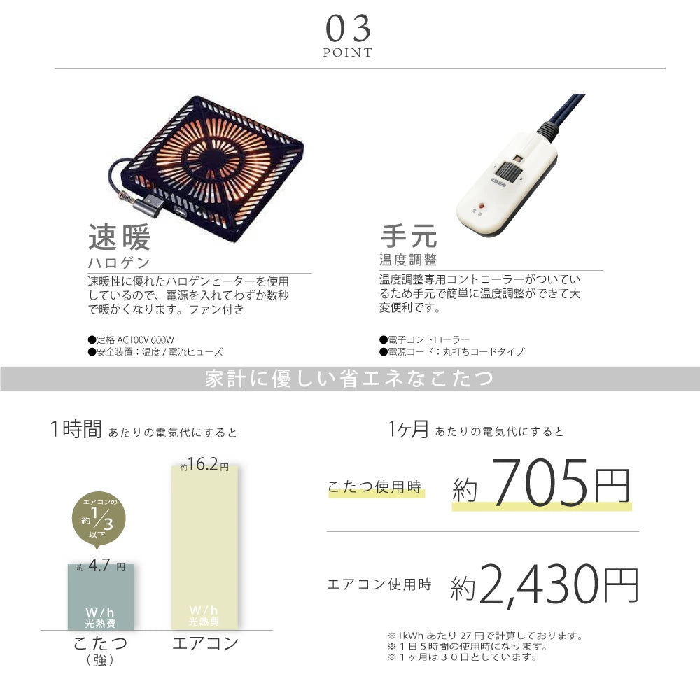 円形こたつ テーブル 丸型 90cm
